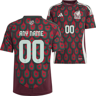 adidas Mexico 2024 Youth Custom Home Stadium Jersey