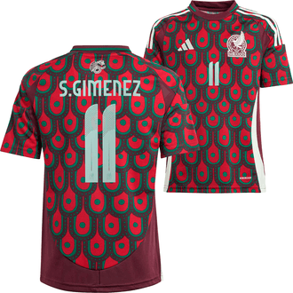 adidas Mexico 2024 Youth Home Stadium Giménez Jersey