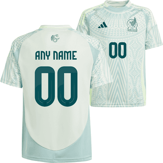 adidas Mexico 2024 Youth Custom Away Stadium Jersey