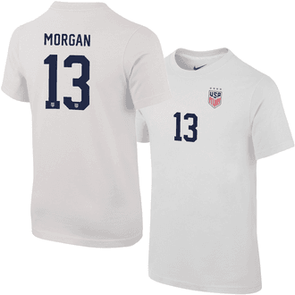 Nike Youth USWNT 2023 Alex Morgan #13 Home T-Shirt