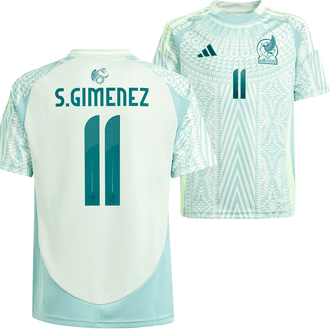 adidas Mexico 2024 Youth Away Stadium Giménez Jersey
