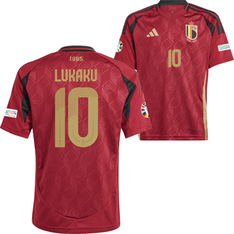 adidas Belgium Youth Home Stadium Lukaku Jersey - EURO 2024